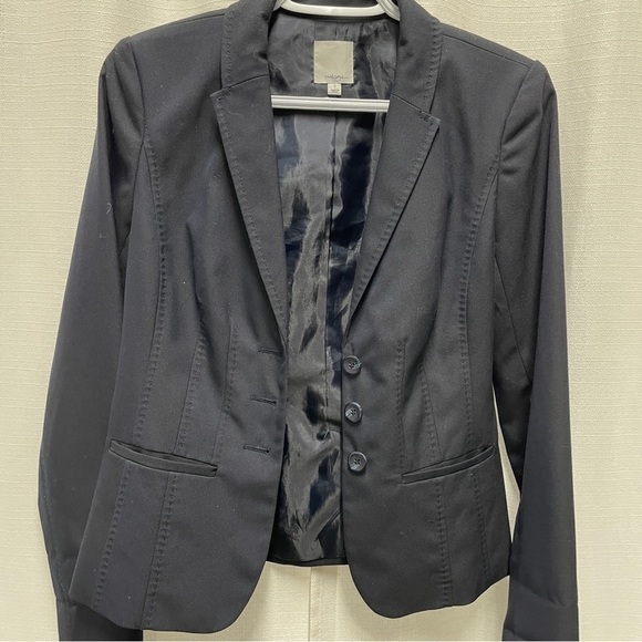 Halogen blazer dark blue/black fitted jacket - Picture 7 of 10